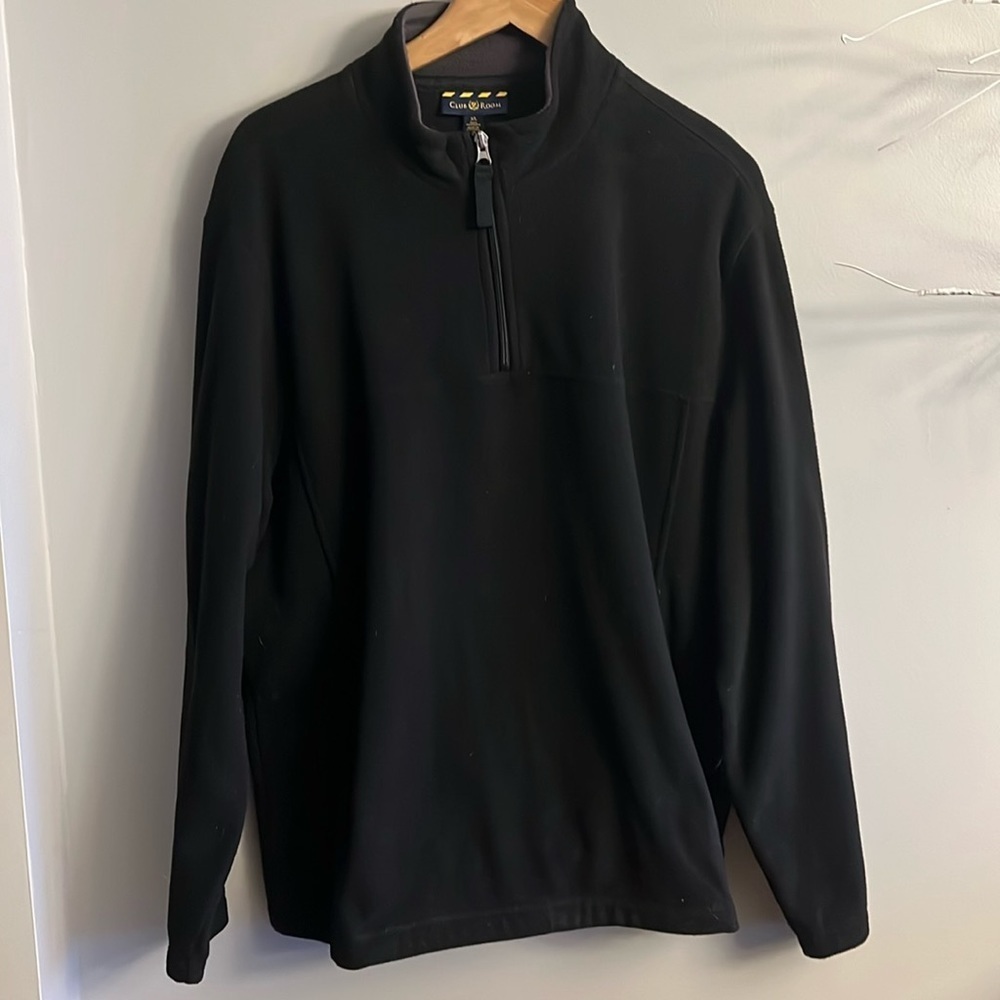 Black fleece half zip